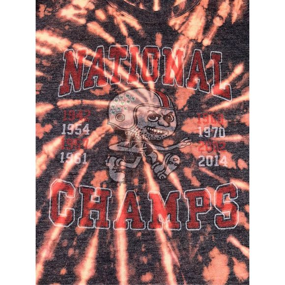 Ohio State Buckeyes Football Champions Bleached Long Sleeve Tee - Picture 3 of 4